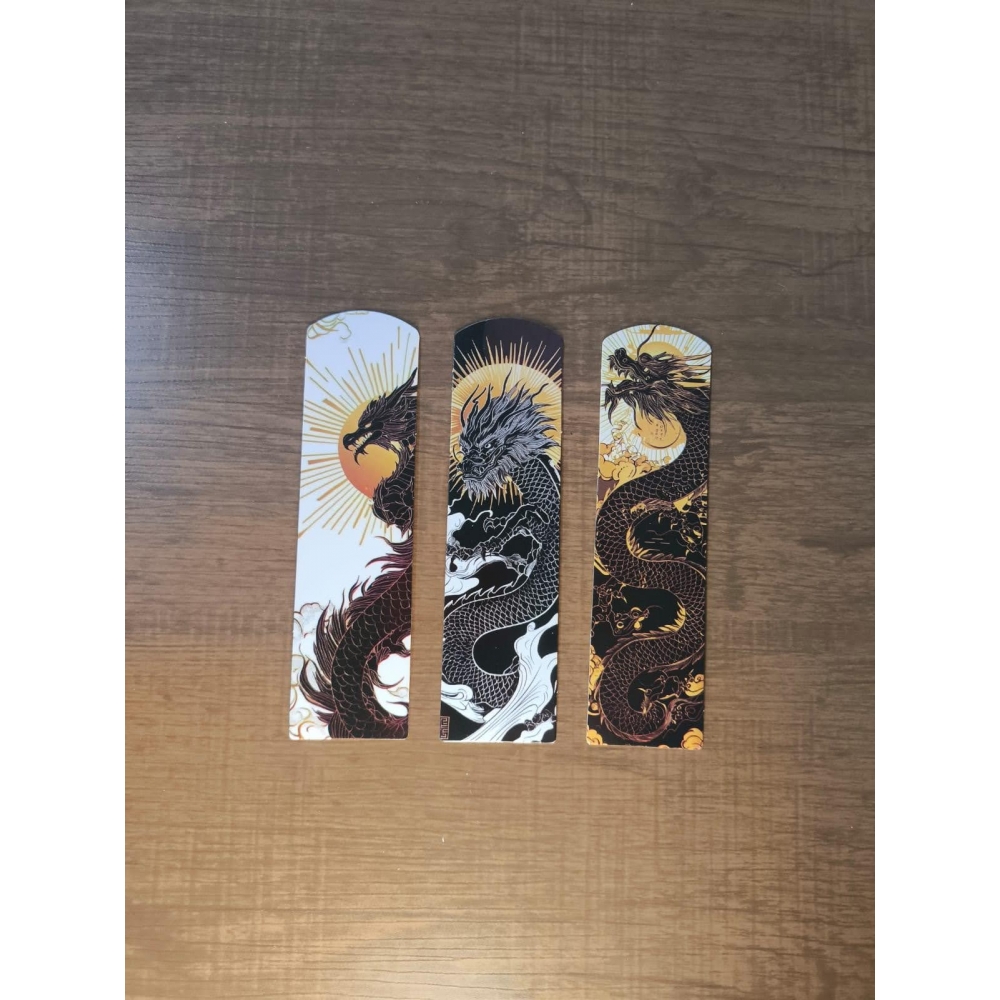 Cartões de Dragões Orientais - Kit com 3